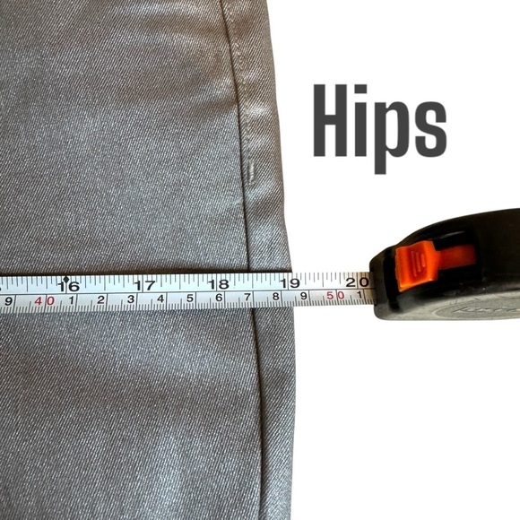 NWT Old Navy Rockstar Super Skinny mid rise silver gray shimmer jeans women’s 12 - Picture 9 of 11